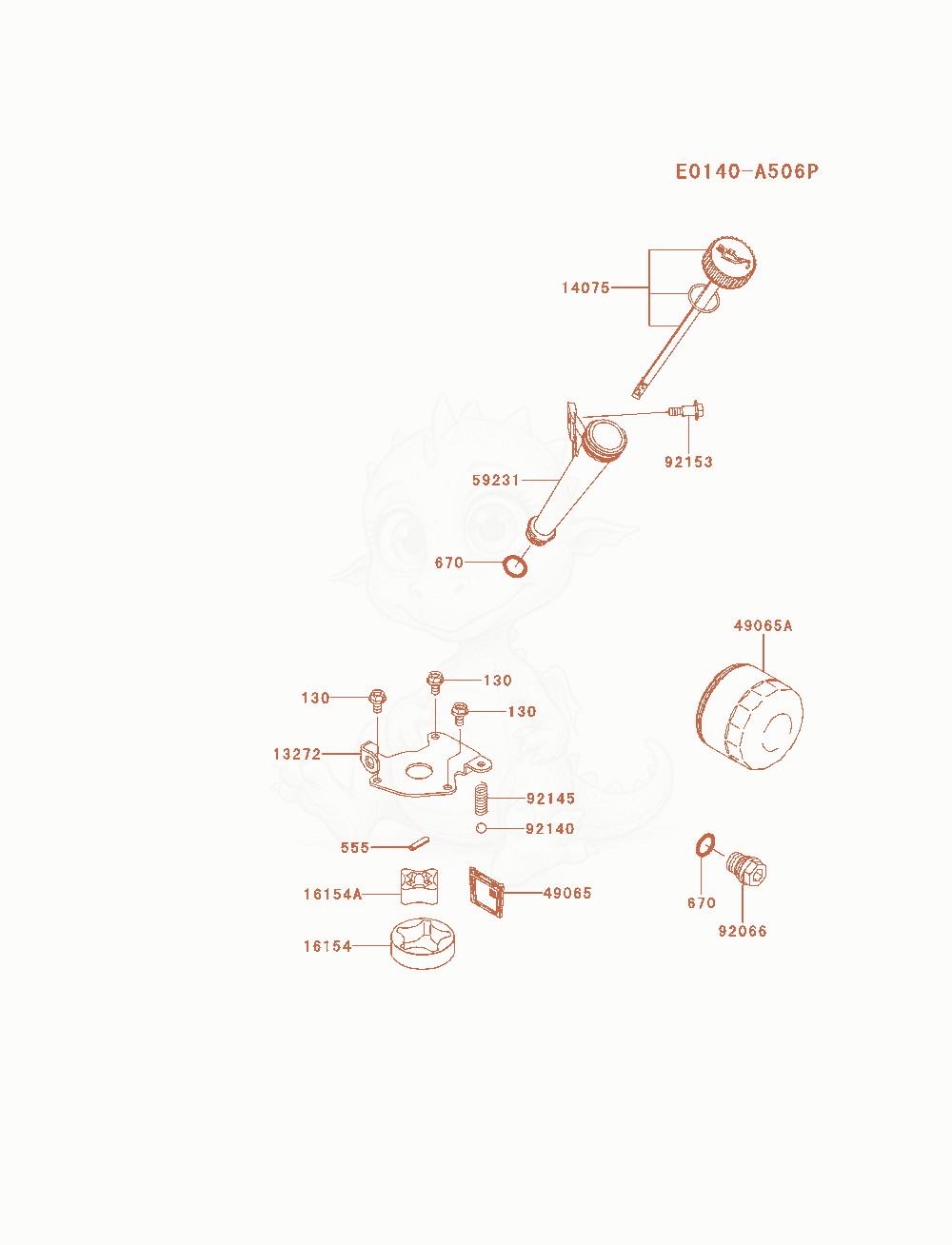 Exploded parts diagram of the Lubrication-Equipment of a Kawasaki FS481V-AS30 engine, with numbered balloons