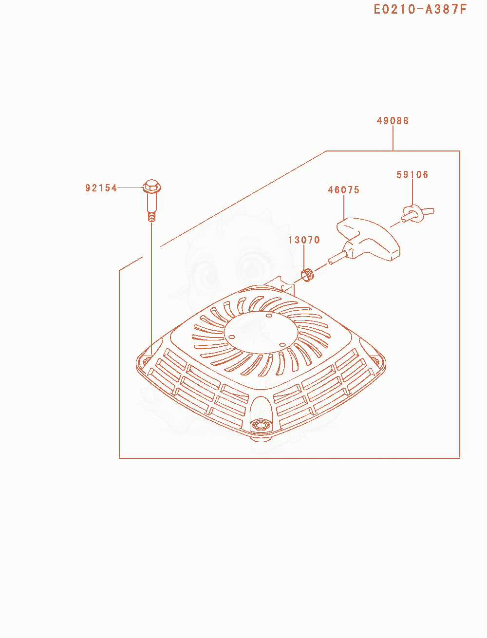 Exploded parts diagram of the Starter of a Kawasaki FJ180V-CM11 engine, with numbered balloons