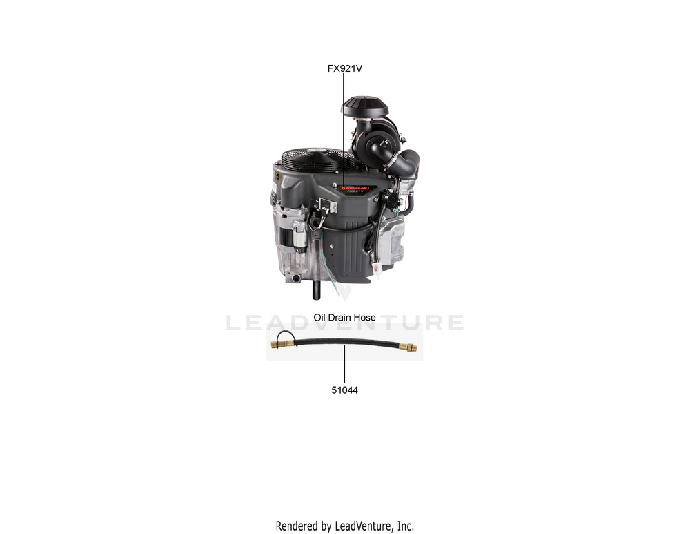 Exploded parts diagram of the Replacement Engine / Accessories of a Kawasaki FX921V-JS00 engine, with numbered balloons